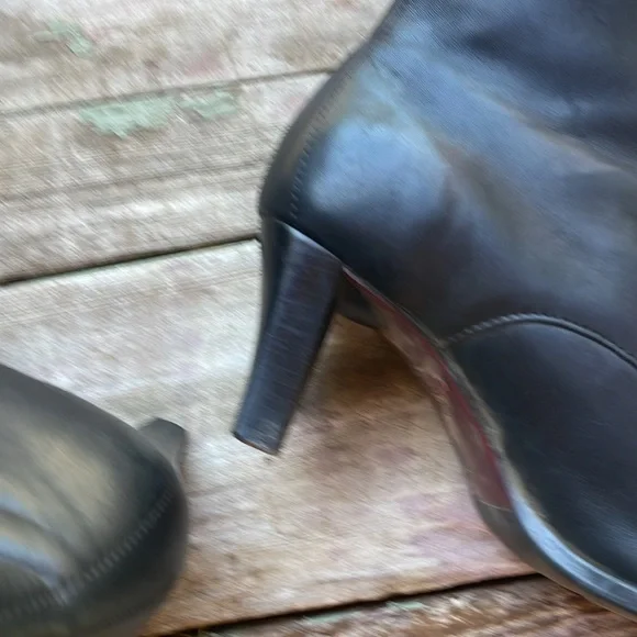 Vintage Markon Witchy Victorian Leather Upper Ankle Boots - Picture 3 of 8
